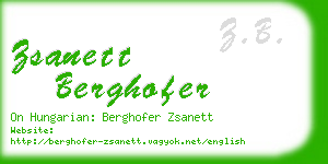 zsanett berghofer business card